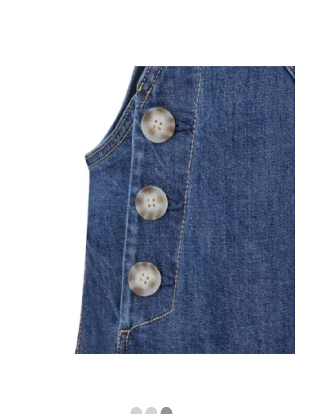 Molly Yeh Women's Easy Denim Overalls Plus Size 2X Wide leg adjustable straps - Picture 3 of 16